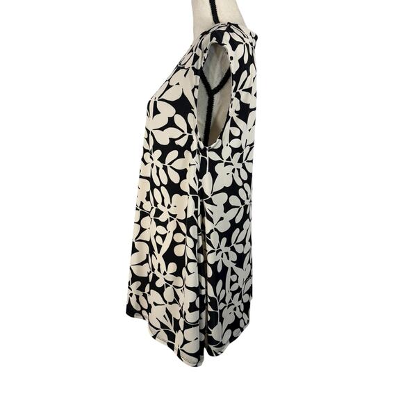 Liz Claiborne Large Top Floral Sleeveless Stretch Flared Hem Round Neck Multi - Picture 5 of 8